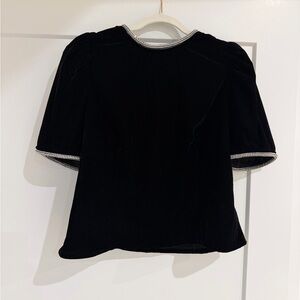 H&M rhinestone rimmed short sleeved shirt